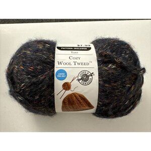 Loops & Threads Cozy Wool Tweed Yarn Winter Mix Blues Skein B53